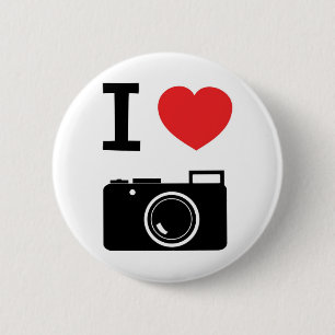 Badge Rond 5 Cm J'aime la photographie