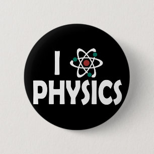 Badge Rond 5 Cm J'aime la physique