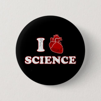 Badge Rond 5 Cm j'aime la science/anatomie de coeur de la