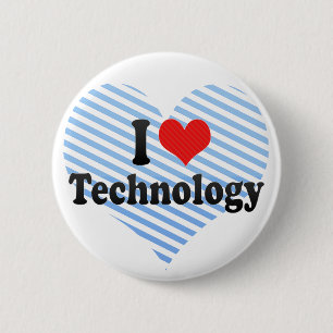 Badge Rond 5 Cm J'aime la technologie