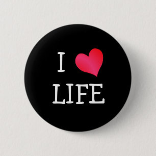 Badge Rond 5 Cm J'aime la vie