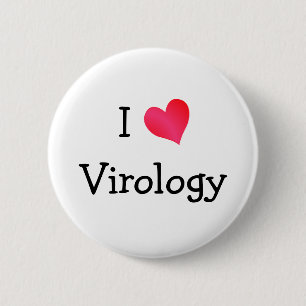 Badge Rond 5 Cm J'aime la virologie