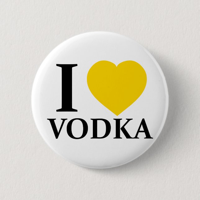 Badge Rond 5 Cm J'aime la vodka (Devant)