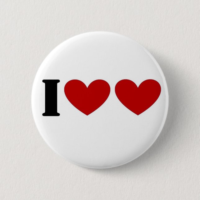 Badge Rond 5 Cm J'aime l'amour (Devant)