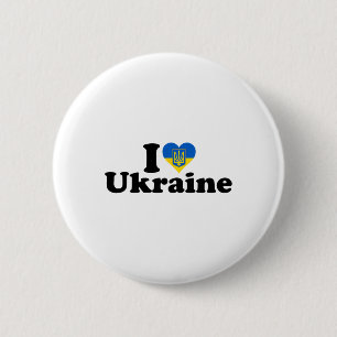Badge Rond 5 Cm J'aime l'amour pour l'Ukraine Fierté ukrainienne R
