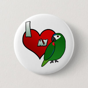 Badge Rond 5 Cm J'aime l'ara de mon Hahn