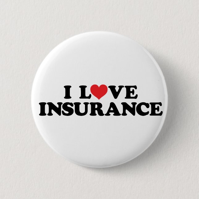 Badge Rond 5 Cm J'aime l'assurance (Devant)