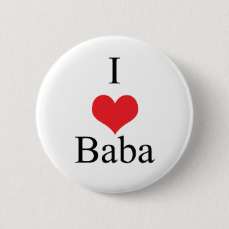 Badge Rond 5 Cm J'aime le baba (de coeur)