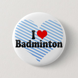 Badge Rond 5 Cm J'aime le badminton