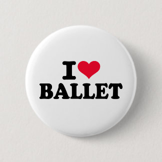 Badge Rond 5 Cm J'aime le ballet