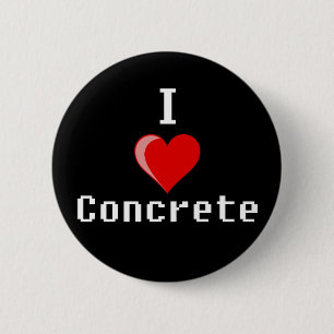 Badge Rond 5 Cm j'aime le béton