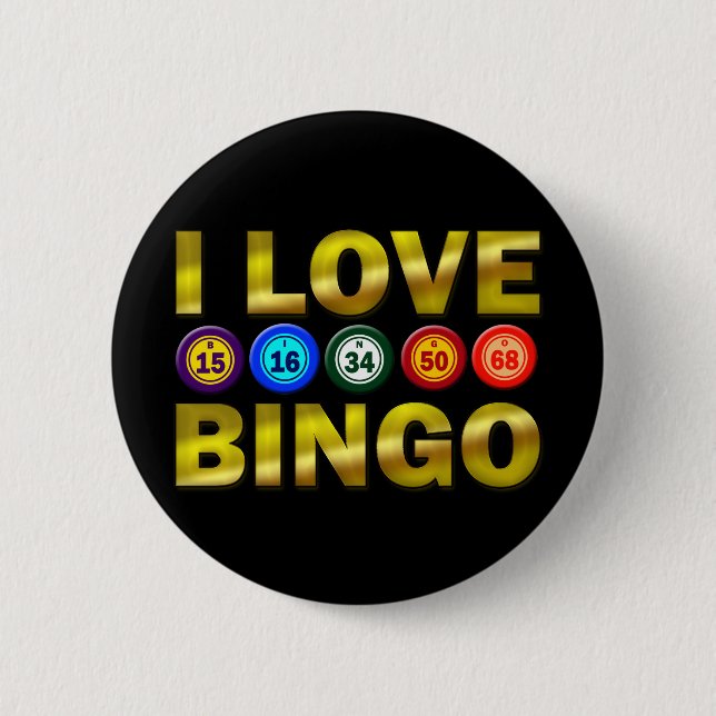 BADGE ROND 5 CM J'AIME LE BINGO-TEST (Devant)