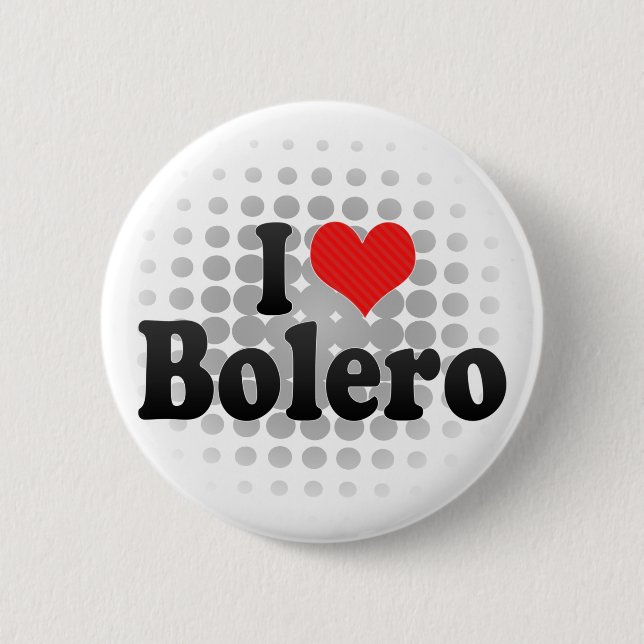 Badge Rond 5 Cm J'aime le boléro (Devant)