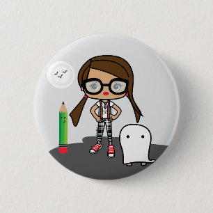 Badge Rond 5 Cm J'aime le bouton de ballots