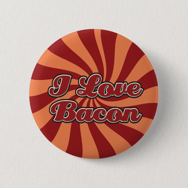 Badge Rond 5 Cm J'aime le bouton de lard (Devant)