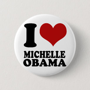 Badge Rond 5 Cm J'aime le bouton de Michelle Obama
