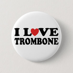 Badge Rond 5 Cm J'aime le bouton de trombone