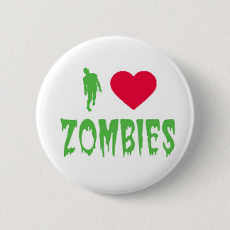 Badge Rond 5 Cm J'AIME le bouton de ZOMBIS