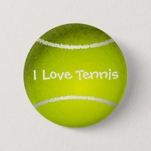 Badge Rond 5 Cm J'aime le bouton personnalisable de tennis