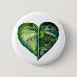 Badge Rond 5 Cm J'aime le bouton vert