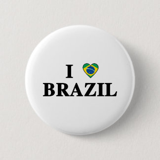 Badge Rond 5 Cm J'aime le Brésil