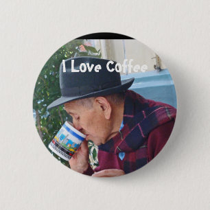 Badge Rond 5 Cm J'aime le café