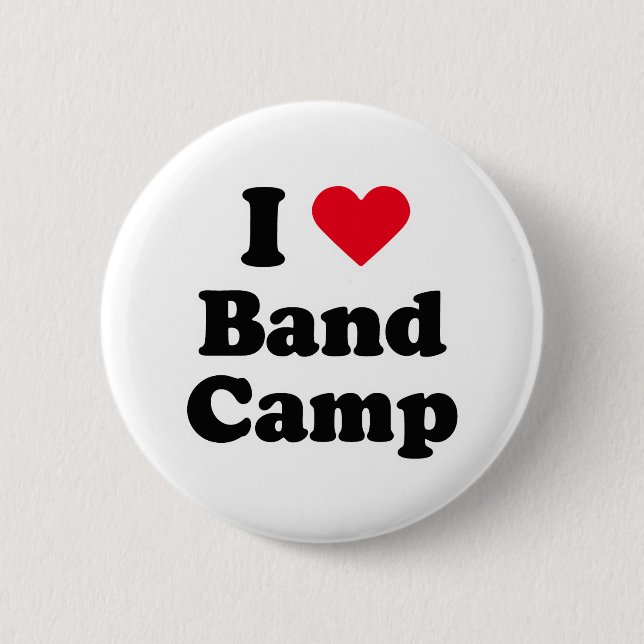 Badge Rond 5 Cm J'aime le camp de bande (Devant)
