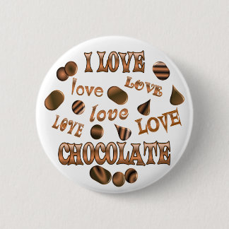 Badge Rond 5 Cm J'aime le chocolat