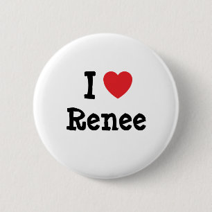 Badge Rond 5 Cm J'aime le coeur de Renee T-Shirt