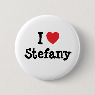 Badge Rond 5 Cm J'aime le coeur de Stefany T-Shirt