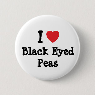 Badge Rond 5 Cm J'aime le coeur des Black Eyed Peas T-Shirt