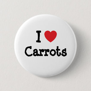 Badge Rond 5 Cm J'aime le coeur des carottes T-shirt