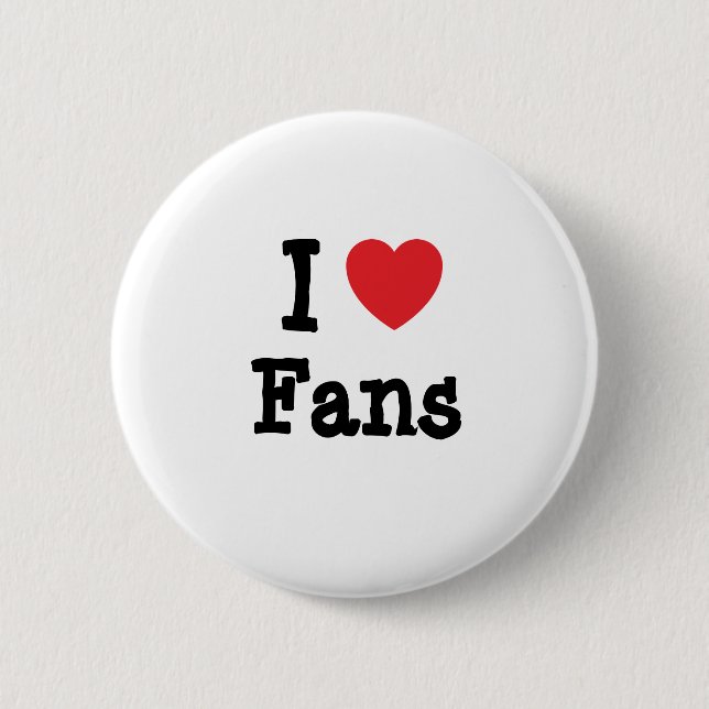 Badge Rond 5 Cm J'aime le coeur Fans personnalisé (Devant)