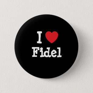 Badge Rond 5 Cm J'aime le coeur Fidel personnalisé