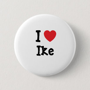 Badge Rond 5 Cm J'aime le coeur Ike personnalisé