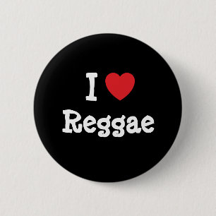Badge Rond 5 Cm J'aime le coeur Reggae personnalisé