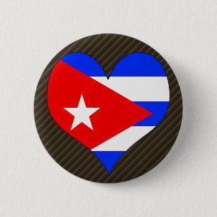 Badge Rond 5 Cm J'aime le Cuba