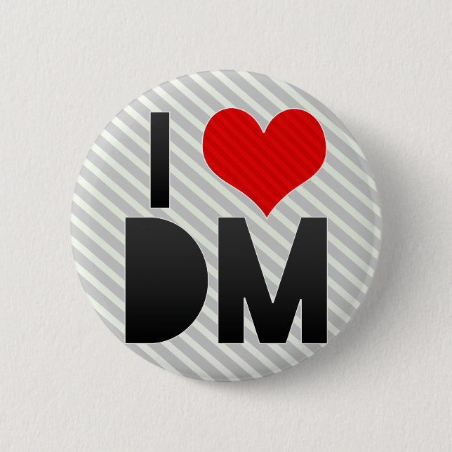 Badge Rond 5 Cm J'aime le DM (Devant)