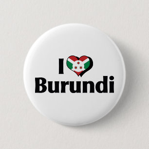 Badge Rond 5 Cm J'aime le drapeau du Burundi