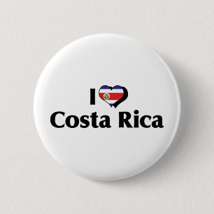 Badge Rond 5 Cm J'aime le drapeau du Costa Rica