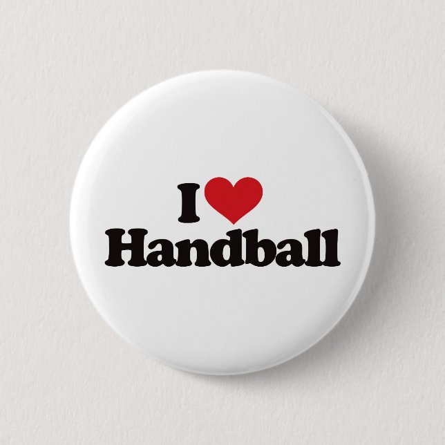 Badge Rond 5 Cm J'aime le handball (Devant)