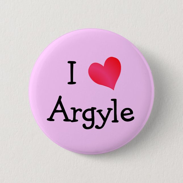 Badge Rond 5 Cm J'aime le Jacquard (Devant)