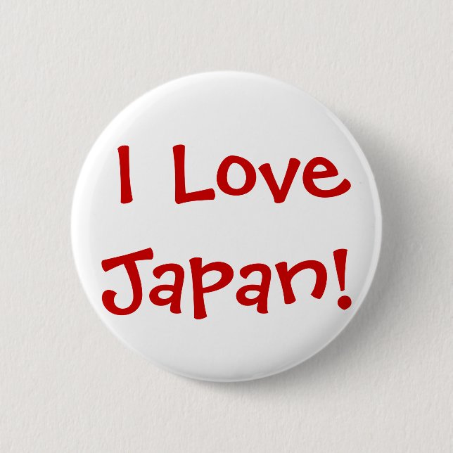 Badge Rond 5 Cm J'aime le Japon ! (Devant)