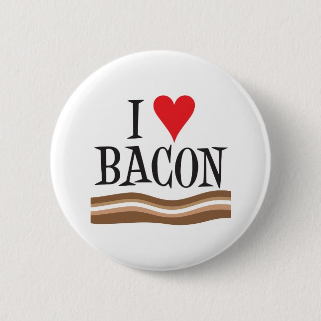 Badge Rond 5 Cm J'aime le lard (Devant)
