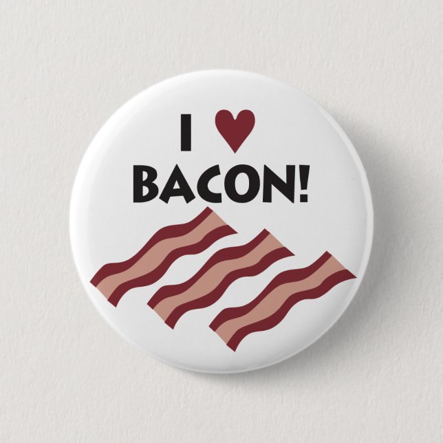 Badge Rond 5 Cm J'aime le lard (Devant)