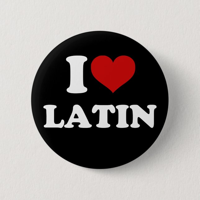 Badge Rond 5 Cm J'aime le latin (Devant)
