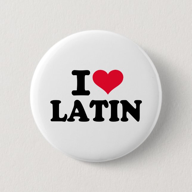 Badge Rond 5 Cm J'aime le latin (Devant)