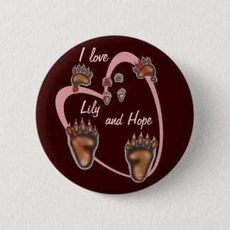 Badge Rond 5 Cm J'aime le lis et espère le Pin