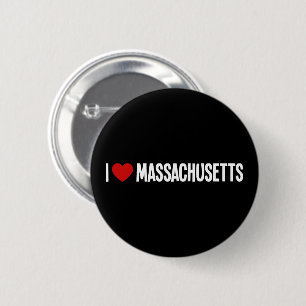 Badge Rond 5 Cm J'aime le Massachusetts • J'adore le Massachusetts