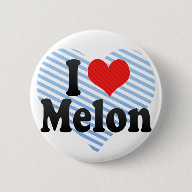 Badge Rond 5 Cm J'aime le melon (Devant)